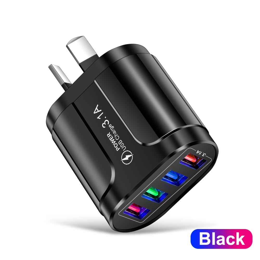 3.1A Вилка AU USB Быстрое зарядное устройство для Австралии Новой Зеландии Аргентины Кореи Быстрая зарядка QC3.0 Зарядное устройство для мобильного телефона Сетевое зарядное устройство