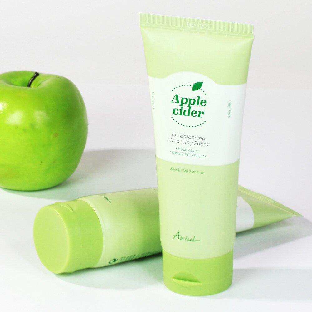 ARIUL Очищающая пенка для балансировки pH Apple Cider, специальный набор 150 мл (Бесплатный подарок: Очищающая пенка 50мл)