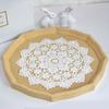 Crochet Cup Mat Round Placemat Tablecloth Hollow Lace Coaster  Table Decoration