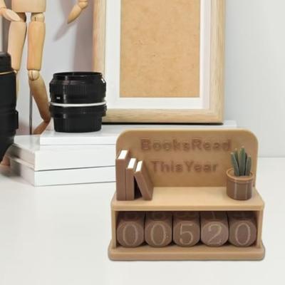 Книги, прочитанные в этом году. Счетчик чтения. 3D-печатный трекер книг. Читательский вызов.