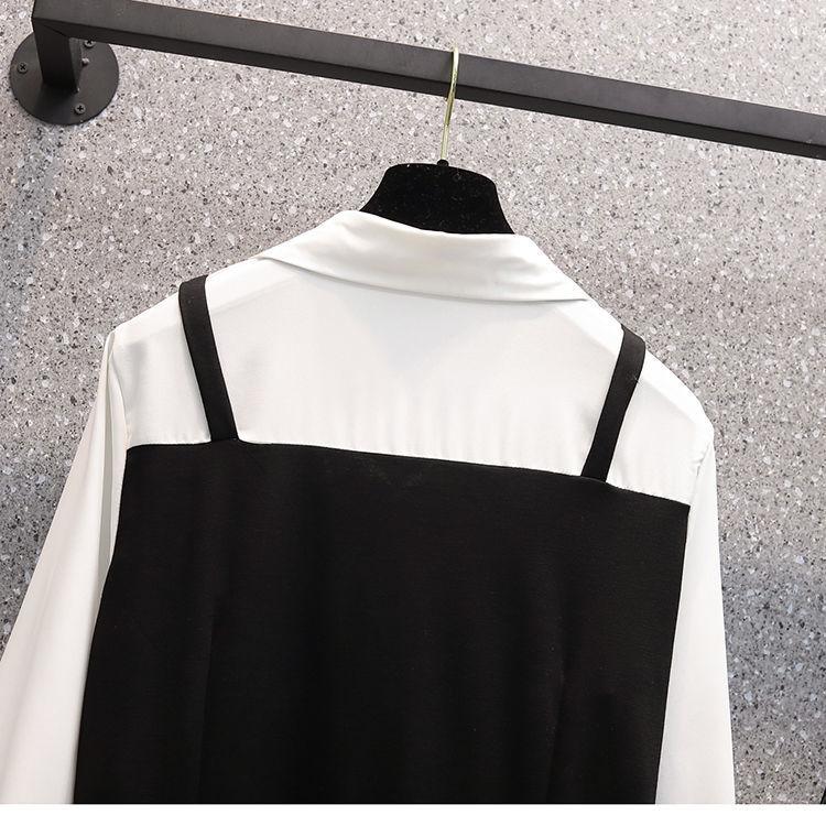 Плюс размер Весна Темперамент Профессиональный Костюм Модная Рубашка С Лацканами Микро-Отложной Воротник Брюки Костюм Из Двух Частей Женщин