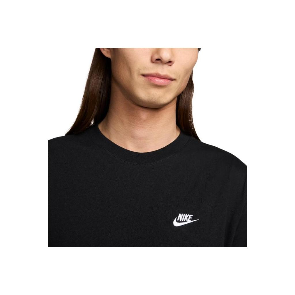 Nike Свободная футболка с коротким рукавом с вышитым логотипом и круглым вырезом, мужские топы, черные FV0376-010