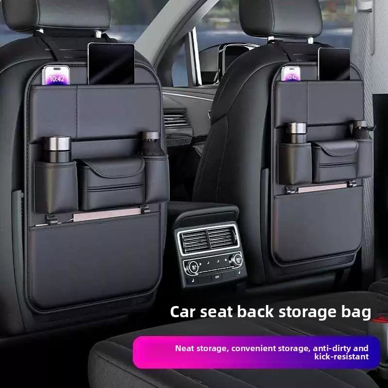 Organizador de asiento trasero de coche con mesa plegable, soporte de almacenamiento para vehículo