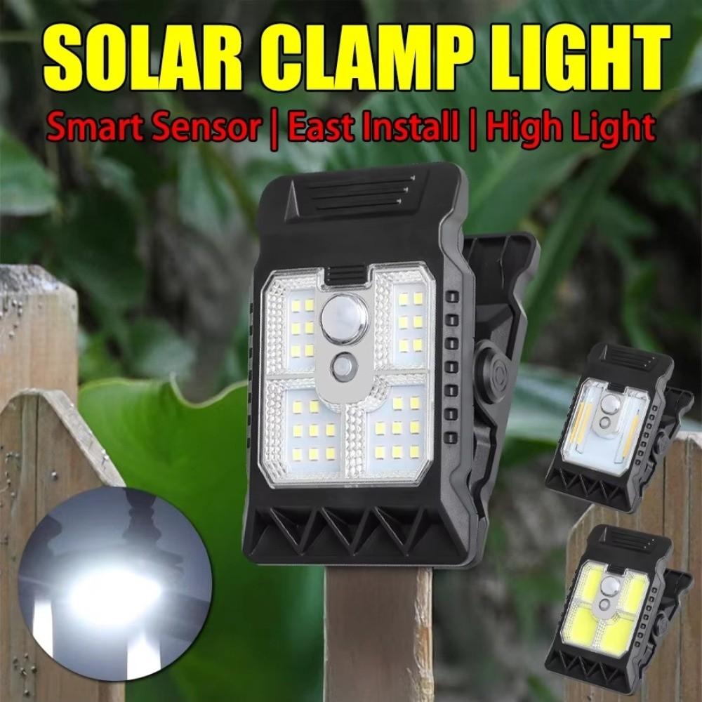 Waterproof Motion Sensor Lamp 3 Modes LED Solar Light New Solar Clip Light Garden Decoration