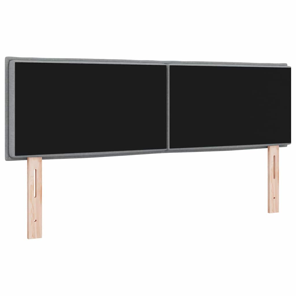 Headboard Light Grey 144 cm Fabric