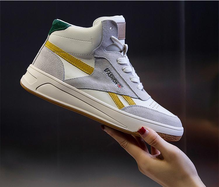 2024 Новые женские кроссовки для девочек осень-зима из натуральной кожи повседневные высокие спортивные туфли женские плюшевые ботинки