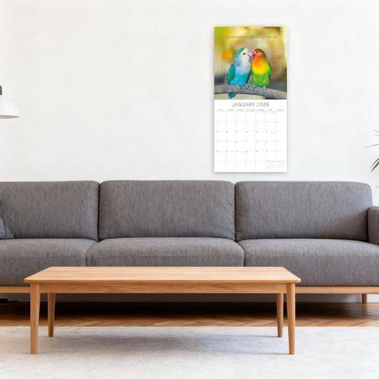 Календарь настенный квадратный 2026 Kisses 16-месячный, тема милых животных, планер с сентября 2025 года, 12x12 дюймов, подвесной органайзер для расписания