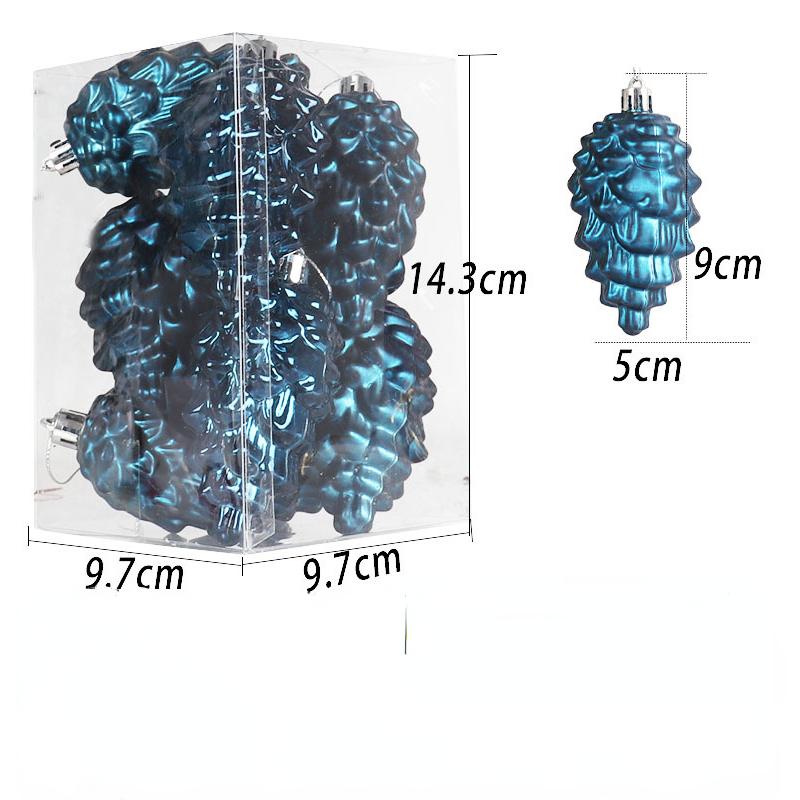 Рождественская елка висит 9 см/8 шт. очаровательные яркие матовые рождественские шары пластиковые сосновые шишки новинка 2023 рождественские украшения