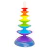 Вращающиеся радужные пирамидки, нанизываемые кольца, развивающие блоки, детская игрушка, восприятие цвета и размера