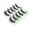 5 pairs/Tray Flexible Volume Colorful Eyelashes Long Makeup Party Lashes  Festival