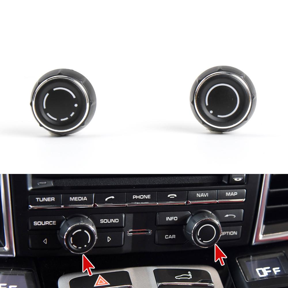 CD Multi-Media Control Switch Button For Porsche Cayenne 7P5 Panamera 970 Macan 95B95B9195 Audio Volume Radio Knob Cover