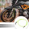 Motoforti Мотоциклетный тормозной шланг сцепления Шланг Гидравлический Армированный Мотоциклетный Нержавеющая сталь 28°+90° Зеленый 130см