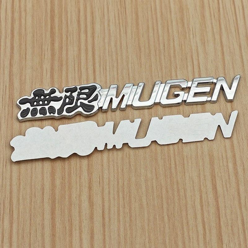 3D Металлические Буквы Логотип Mugen для Решетки Радиатора Автомобиля Наклейка на Задний Багажник Боковой Значок на Крыло для Автомобильных Аксессуаров Экстерьера