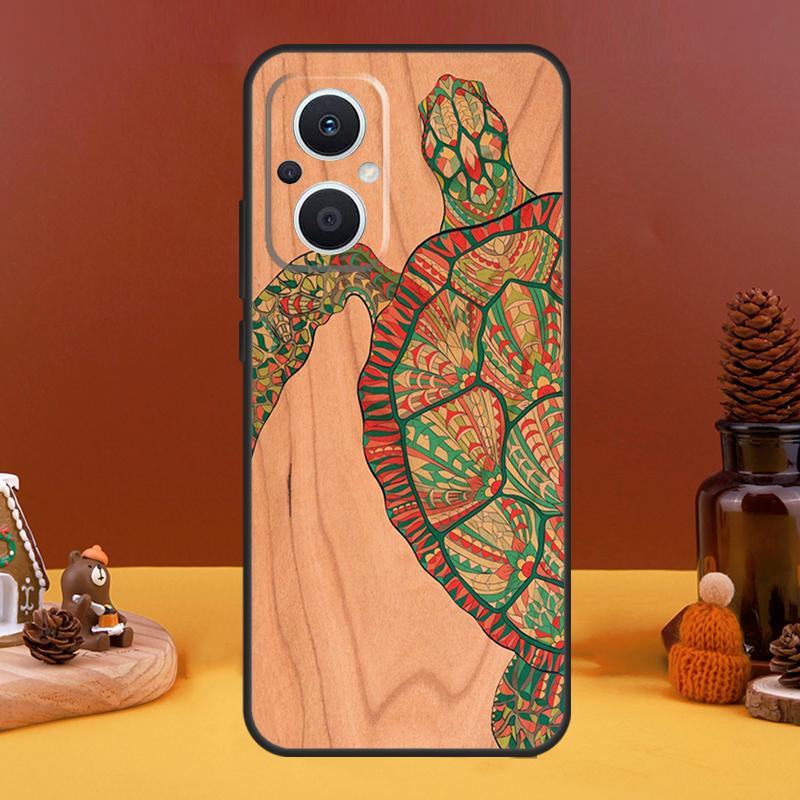 Чехол с узором под дерево "Черепаха" для OPPO Reno 8T 4Z 5Z 10 Pro 11 F 4 5 6 7 8 Lite OPPO Find X5 X6 Pro X2 X3 Lite