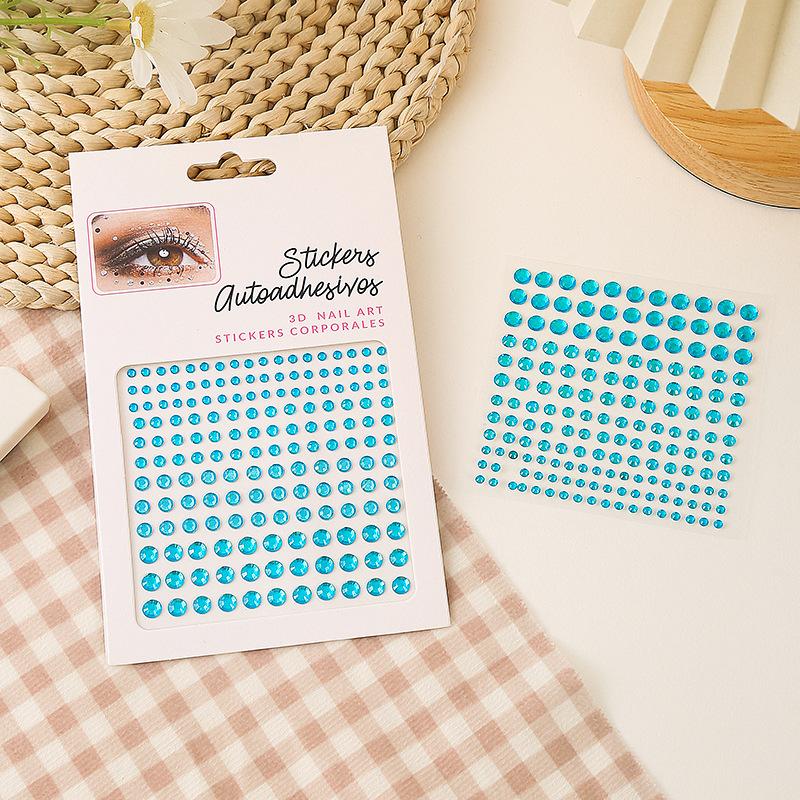 Алмазная кристаллическая татуировка-наклейка, блестящая подводка для глаз, макияж для бровей, лицо, глаза, алмазные татуировки, рок-горный хрусталь, 3D наклейки-подводка для глаз