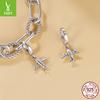 Opening And Closing Aircraft Pendant S925 Silver Beads, Cross-Border Diy Bracelet Bead Accessories