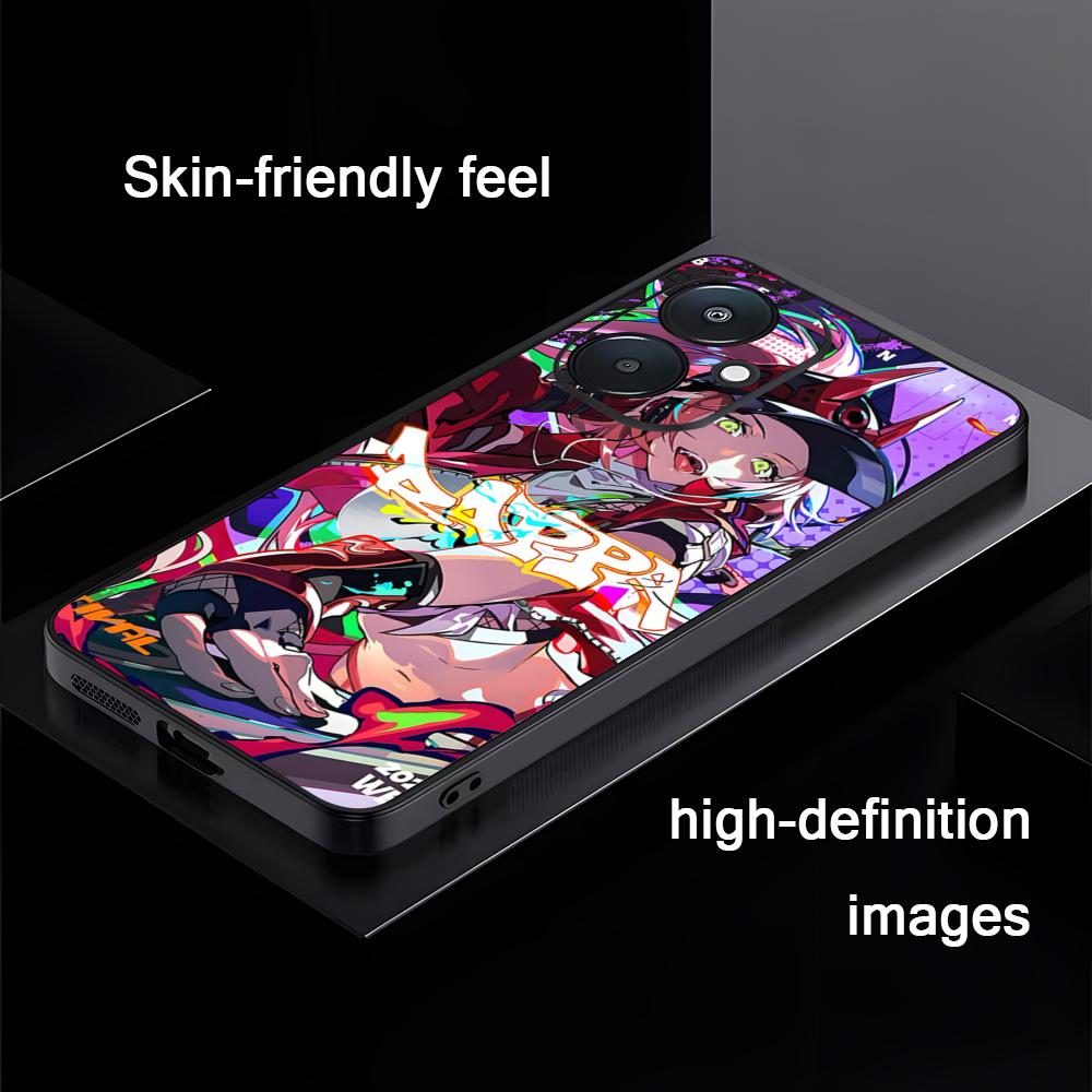 Крутой Чехол для Телефона HonkaiStarRail Rappa Для Xiaomi Redmi 14C 13C 12C Note14 13 12 11 10 Pro Plus S Мягкий Черный Чехол