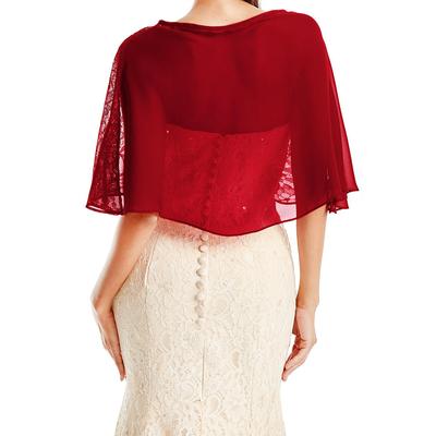 Модная женская прозрачная накидка с жемчужным декором, свадебная накидка, шифоновая шаль, сплошной цвет, кружево, мягкая свадебная накидка