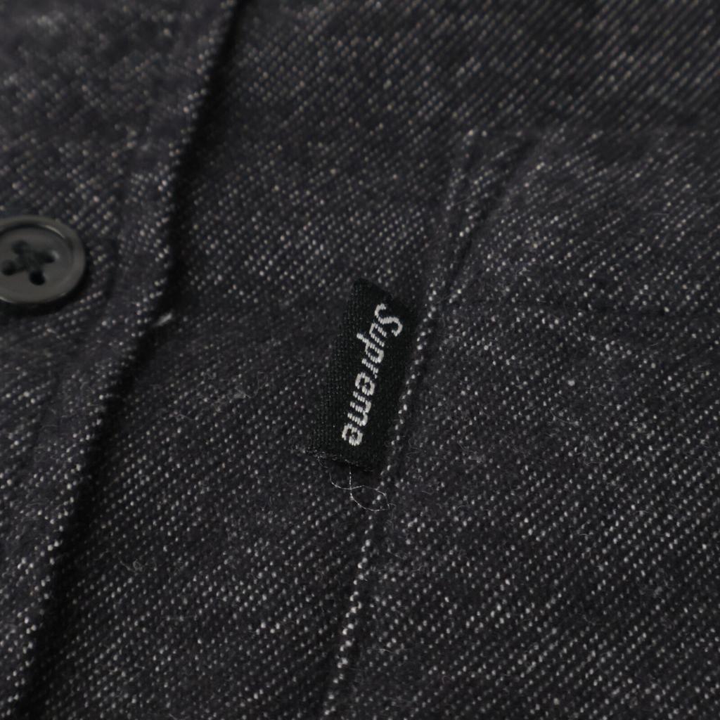 Supreme Хлопковый топ с длинным рукавом S Угольно-серыйБ/у