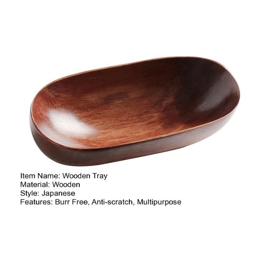 Yousheng Деревянный поднос в японском стиле с гладкими краями, сервировка сухофруктов, сыра, суши, праздничные закуски, ретро-поднос для десерта, органайзер для закусок, фруктовый органайзер