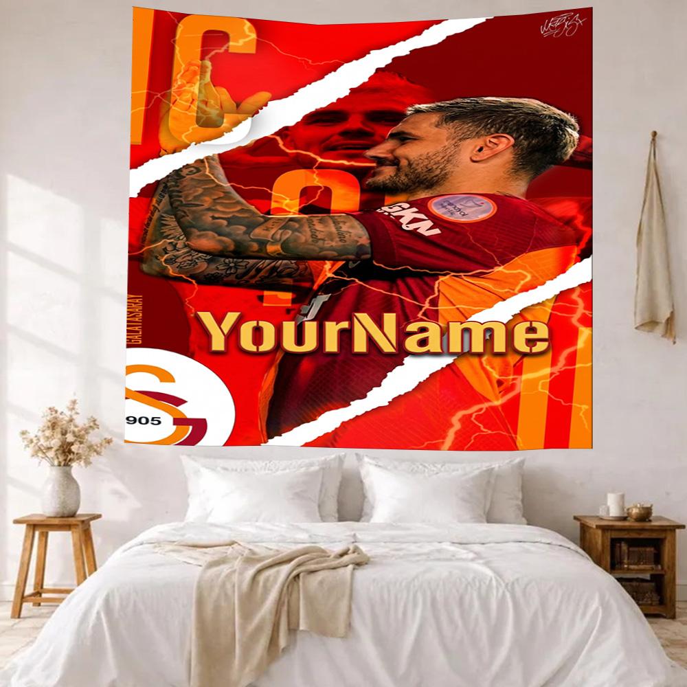 Galatasaray Custom Your Name Wall Decor Tapestry Art For Pet Memorial Birthdaywedding Party Backdrop Family Gift