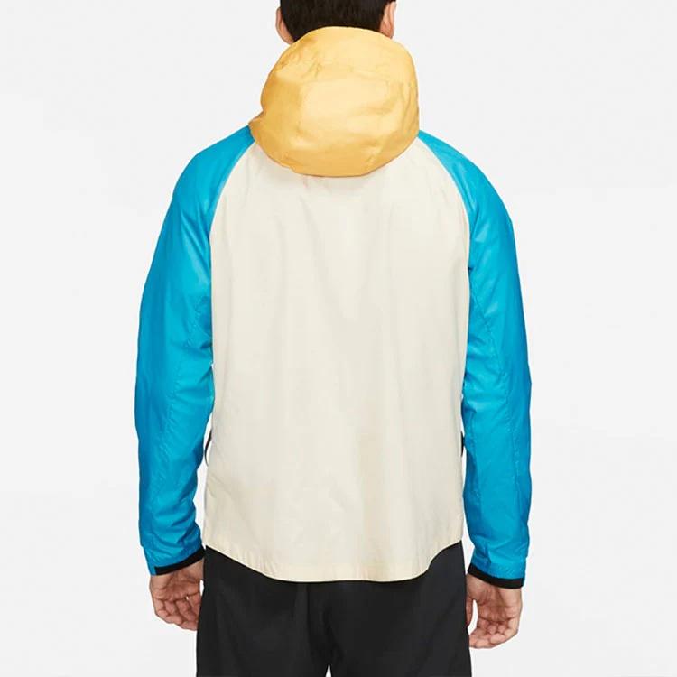 Nike Мужская ветровка Windrunner с контрастными деталями, ветронепроницаемая, повседневная, с капюшоном, желтая, Men's CZ9055-761