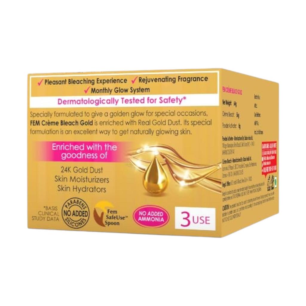 Крем для отбеливания кожи Fem Fairness Naturals Gold 64 г Для сияния ровного тона