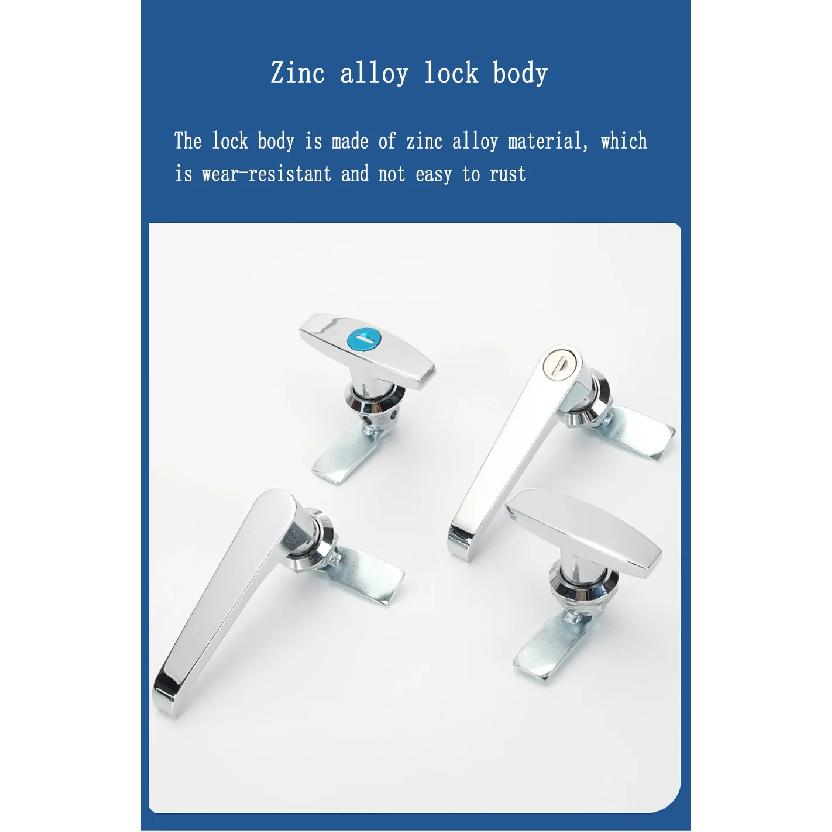 MS324 Industrial Cabinet Door Handle Lock Zinc Alloy Chassis Cabinet Door Lock Distribution Box Switch Cabinet Door Lock