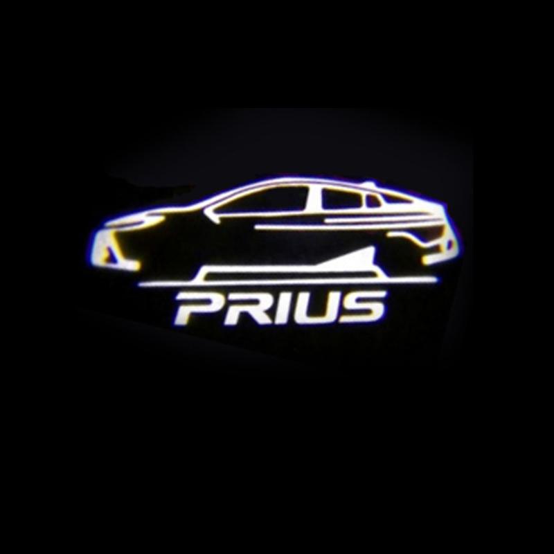 For Toyota ZVW40 2PCS for Toyota Prius 30/40/50 Series 2005-2019, LED door welcome light, projector light, ground light, door warning light, deco