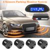 Комплект датчиков парковки автомобиля, радар заднего хода, 4 датчика, интеллектуальный зуммер, звуковой сигнал, индикатор, ЖК-дисплей, система обнаружения парковки автомобиля