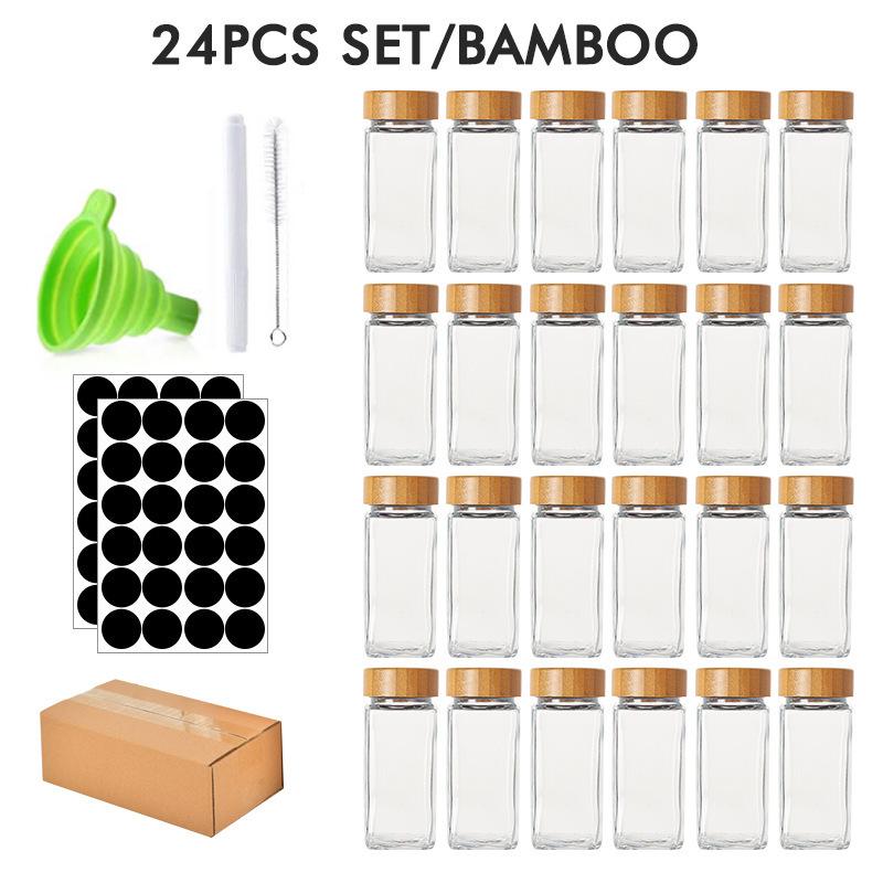 Набор стеклянных баночек для специй 120 мл: Идеально для кумина, порошка чили и многого другого