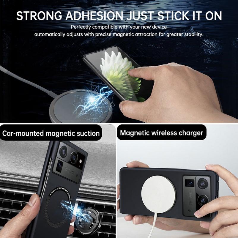 Ultra-thin Frameless Phone Case For Tecno Phantom V Fold2 Tecno V Fold Magsafe Magnetic Hard Cover