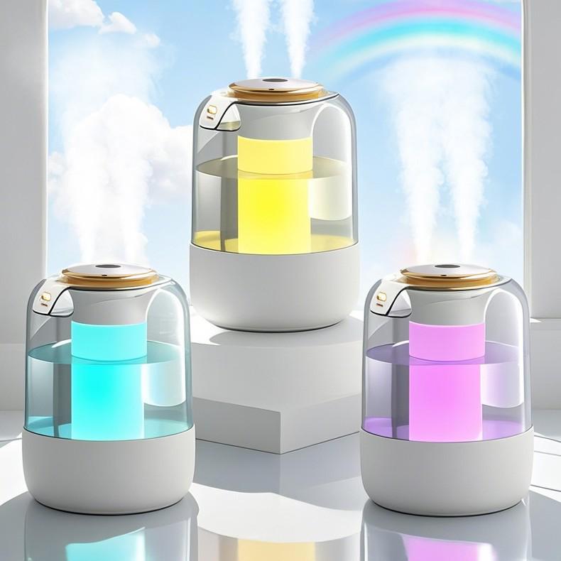 3L Double-Spray Silent Humidifier for Bedroom, Baby, Dorm, and Office