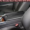 Car Carbon Fiber Black Center Armrest Box Cover Interior Accessories For Mercedes-Benz E Class W212