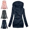 Women Oversize Hoodies Sweatshirts Pullovers Hoodie Female Patchwork Sweatshirt Autumn Warm Hoody Zipper UP Tops