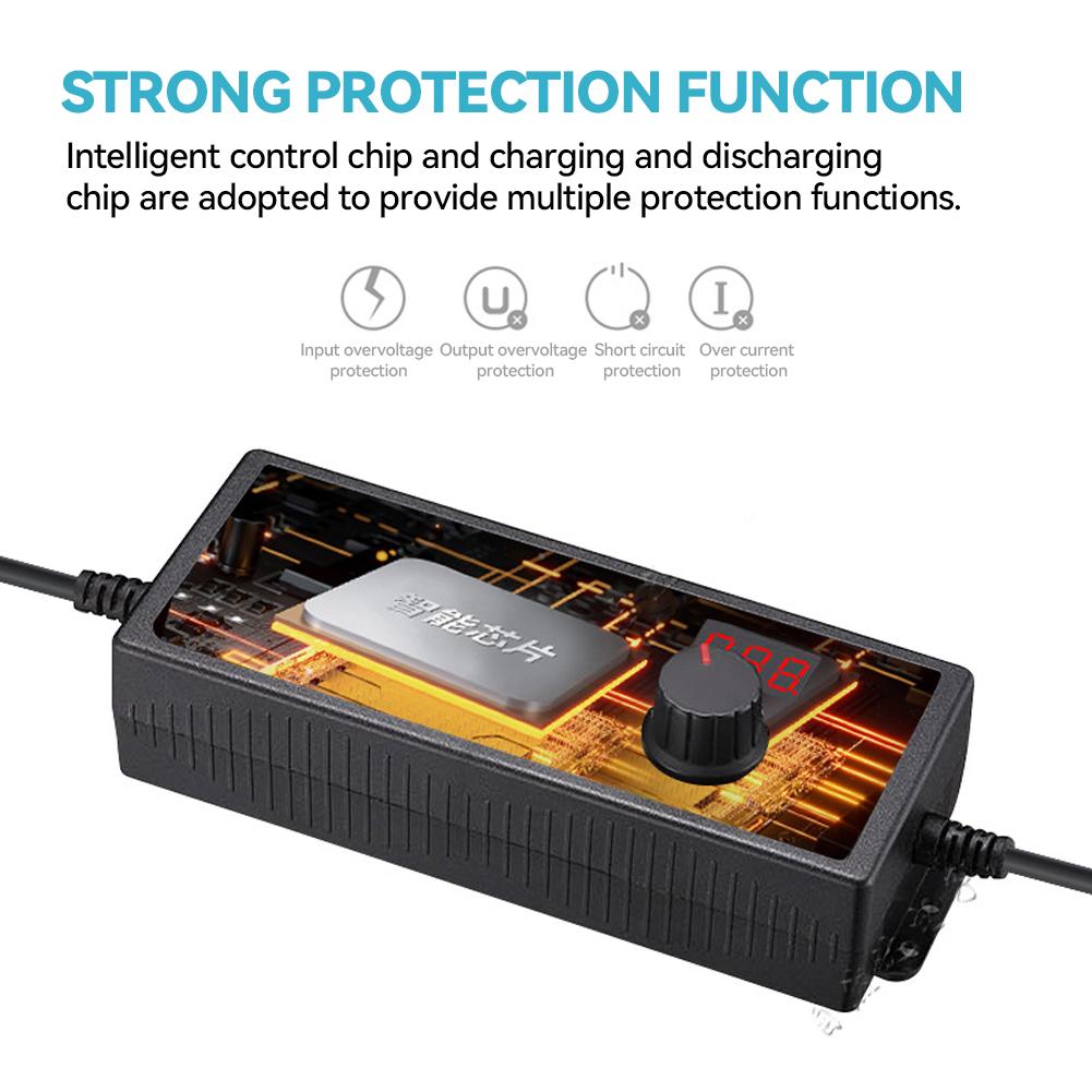 3 В - 12 В 24 В 36 В 2 А 3 А 5 А Регулируемый источник переменного тока Адаптер Высокого напряжения Трансформатор Разъем с DC Female Зажим типа «крокодил»