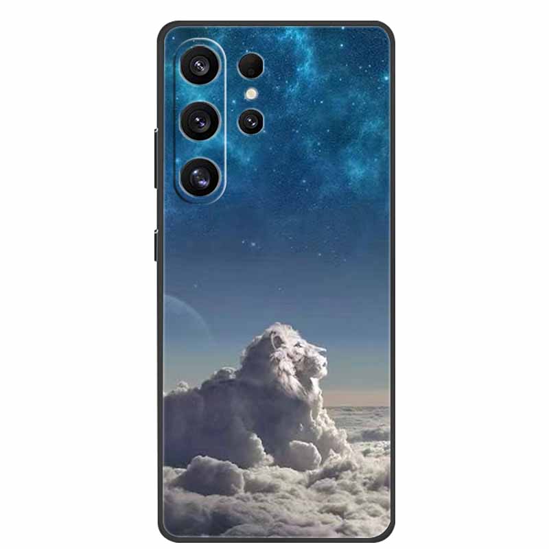 For Samsung Galaxy S26 Ultra Case Bumper Starry Sky Soft Silicone TPU Back Cover for Samsung S26 Ultra Phone Case Cute Cat Cover