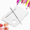 Acrylic Cosmetic Face Makeup Palette Spatula Transparent Foundation Mixing Make Up Tool Fan Shape Pa