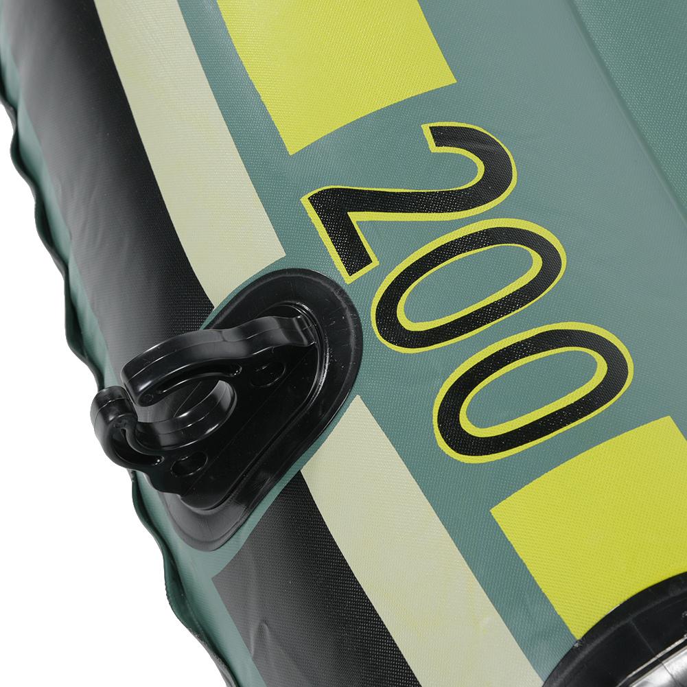 Зеленая надувная лодка из ПВХ для двух человек, гребная надувная лодка, инструмент для рыбалки, дрейфа, дайвинга, спасательная лодка для 2/3 человек