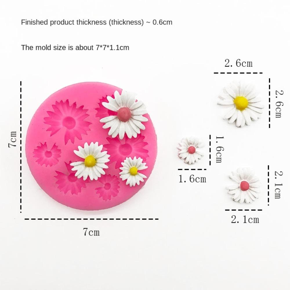 Cake Decoration Flower Silicone Mold Daisy Candle Mold Fondant Craft Baking Tool  Home Kitchen DIY