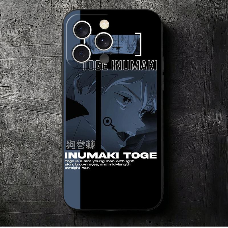Аниме Инумаки Тоге JUJUSU Мягкий чехол для телефона для iPhone 16 16E 17 Air 15 Pro Max 14 Plus 13 Mini 11 12 7 Черная задняя крышка