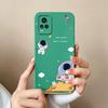 Для Vivo Y75 S16 Y73 V17 S10 Y77 Чехлы для телефонов Милые мультяшные узоры космонавтов Защита объектива Жидкий силикон Противоскользящая оболочка Для корпуса мобильного телефона Vivo