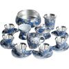 Chaxun Gilded Silver Ceramic Tea Set