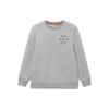 Li Ning Wade Series Printed Solid Pullover Sweatshirt Men Sweatshirts Flower-Gray Light-Gray AWDS189-4