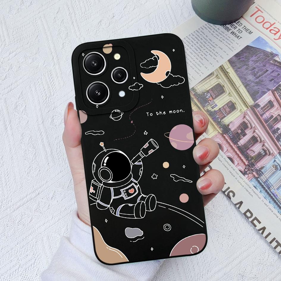 Для Xiaomi Redmi K60 12 10 9 8 9A 9C 10C 12C A1 + A2 + чехол для телефона противоударный матовый жидкий мягкий силиконовый чехол для телефона астронавта для Redmi бамперы