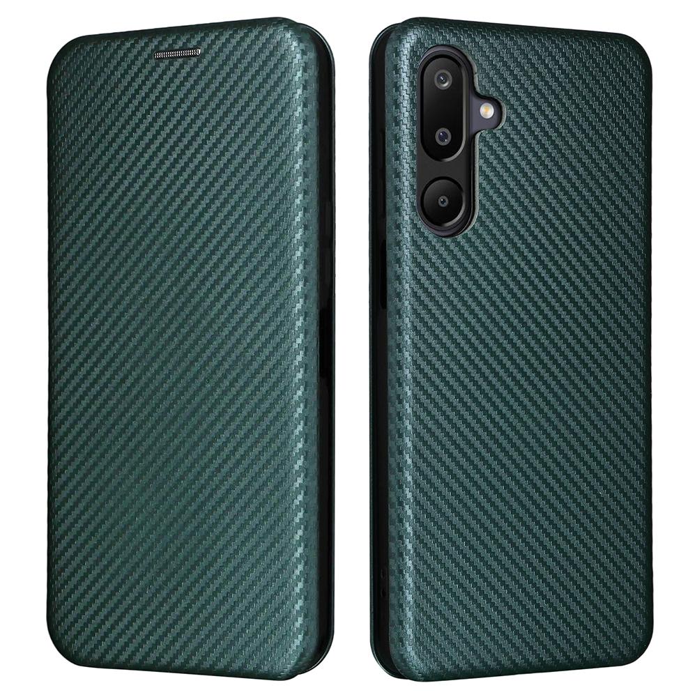 Для Samsung Galaxy F16 5G/M16 5G Чехол Текстура углеволокна Ударопрочный Чехол для телефона из ПУ кожи