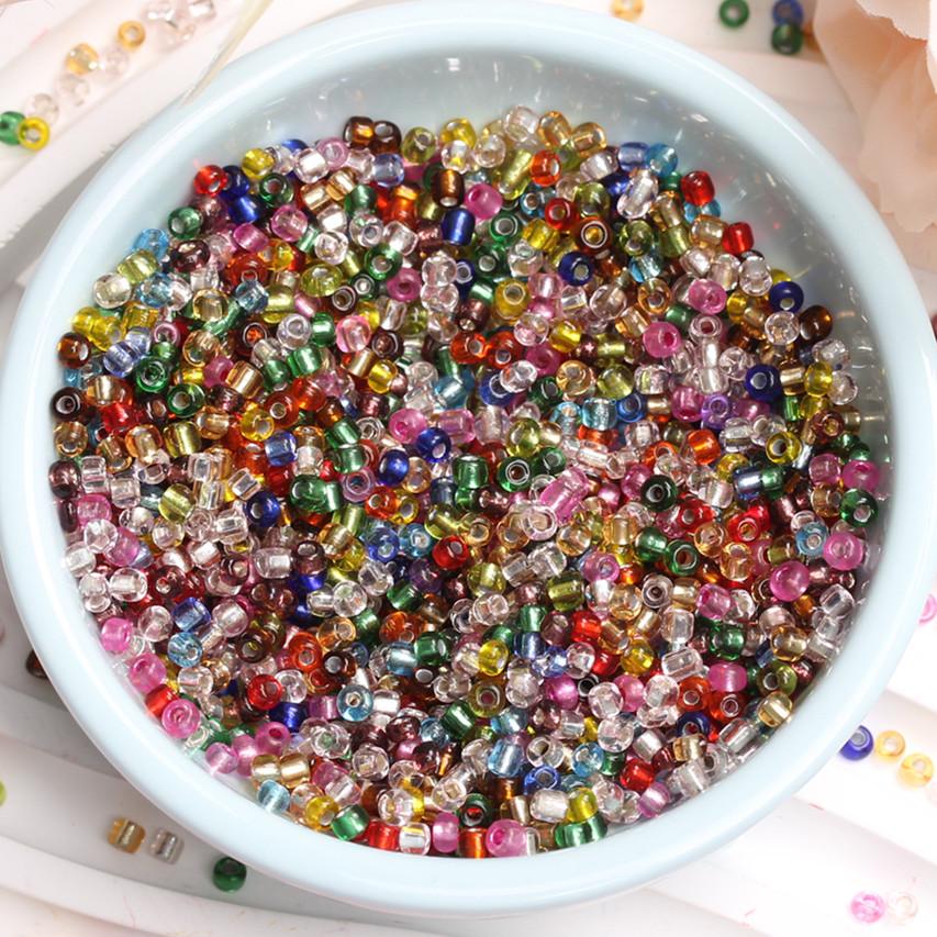 Креативные стеклянные серьги из бисера, браслет 3 мм, прозрачный около 2000 шт., ожерелье, аксессуары ручной работы «сделай сам», для изготовления ювелирных изделий, бисер