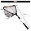Dress Folding Landing Net 76-100cm Extendable Aluminum Shaft One Touch Compact 300g Nylon for Freshwater & Saltwater Fishing