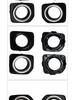 Land Rover Discovery 4 Fog Light Bezels, Silver/Black, LR051335/6/7