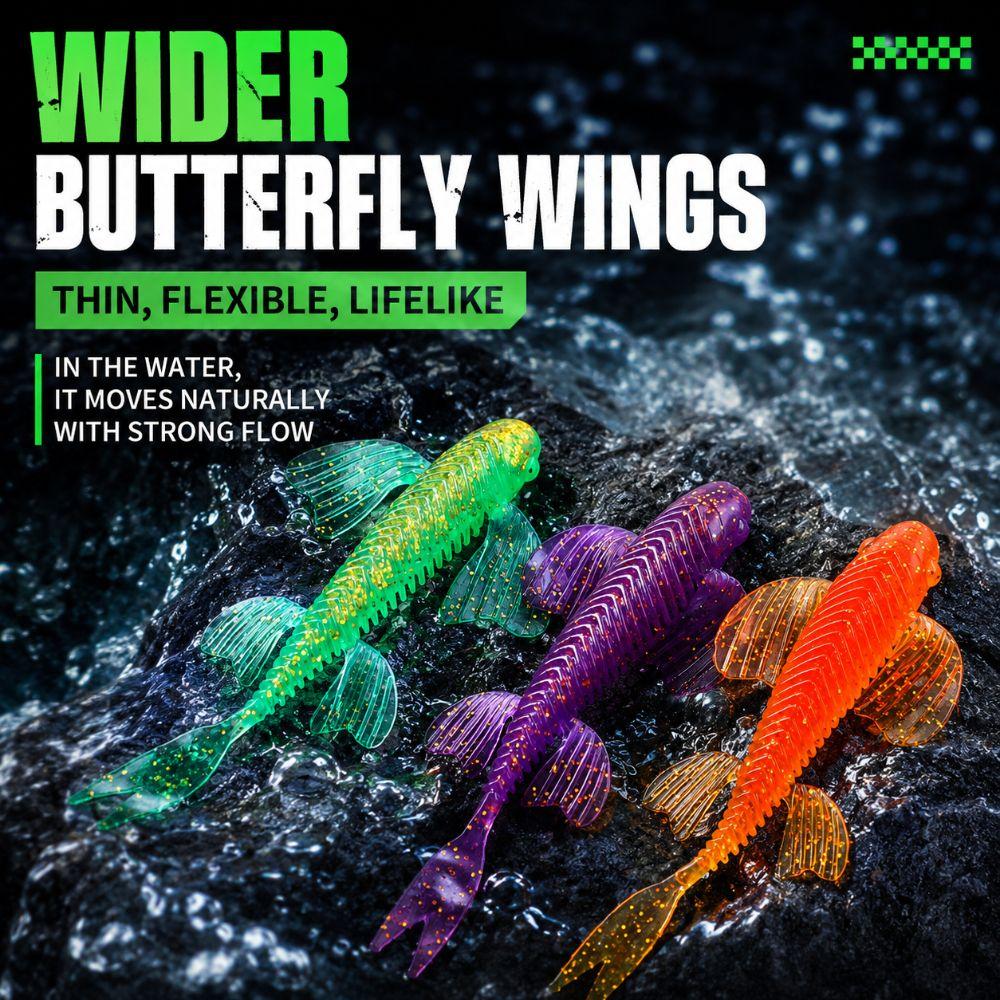 Floating Fork Tail Soft Shad Lure Split Tail Soft Minnow  for Bass Mandarin Fish Topmouth Culter